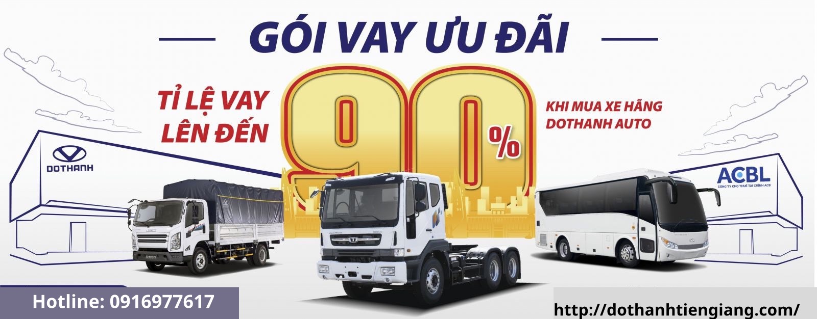 Chương trình vay ưu đãi từ ACB Leasing khi mua xe tải Đô Thành